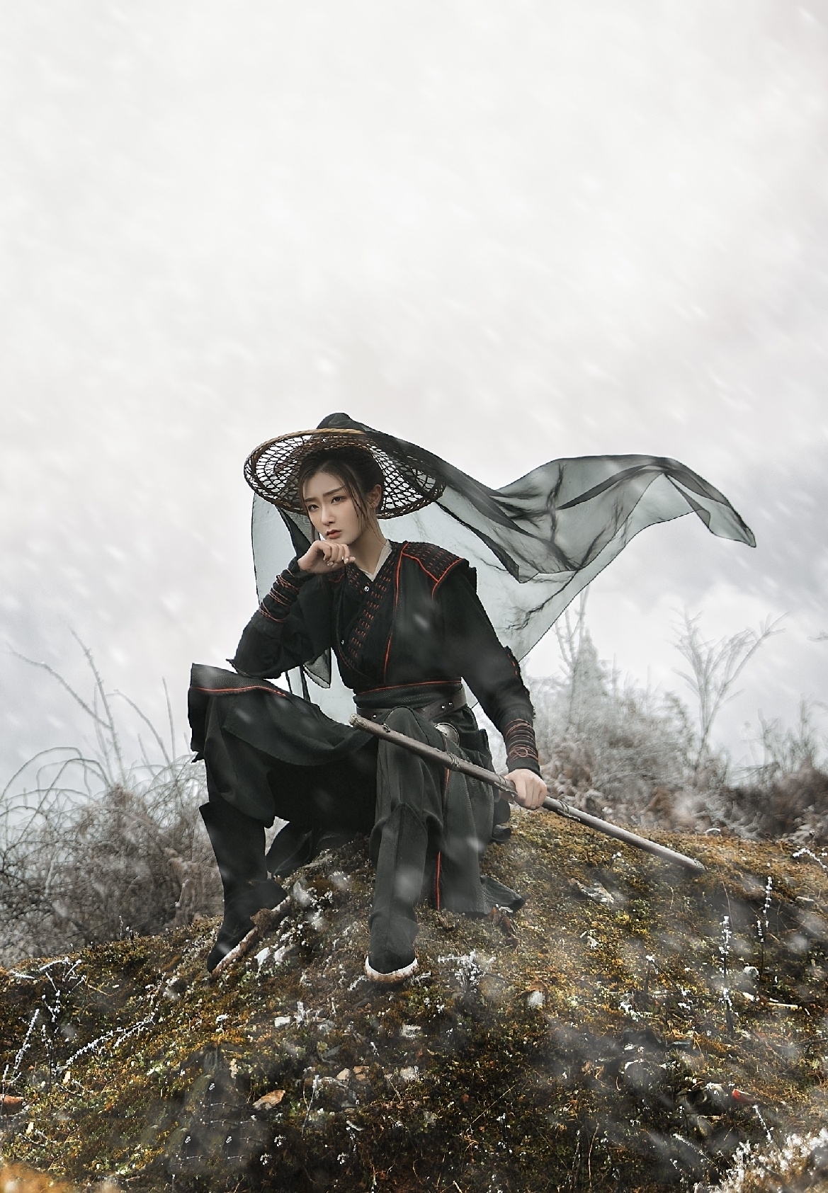 飞雪连天 射白鹿 穷尽绝代孤影 笑书神侠倚 碧鸳封刀挂剑 独享春秋