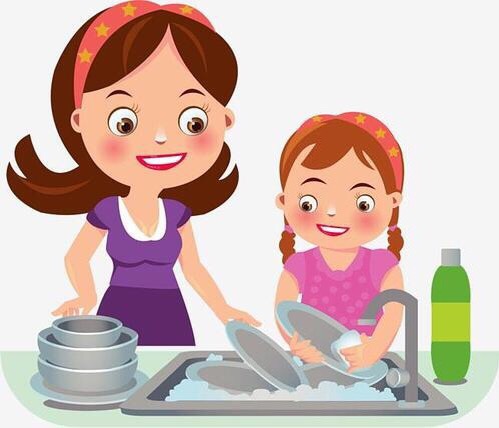 幼儿整理餐桌,发放碗筷亲子行为建议:流程:全家午餐11:30
