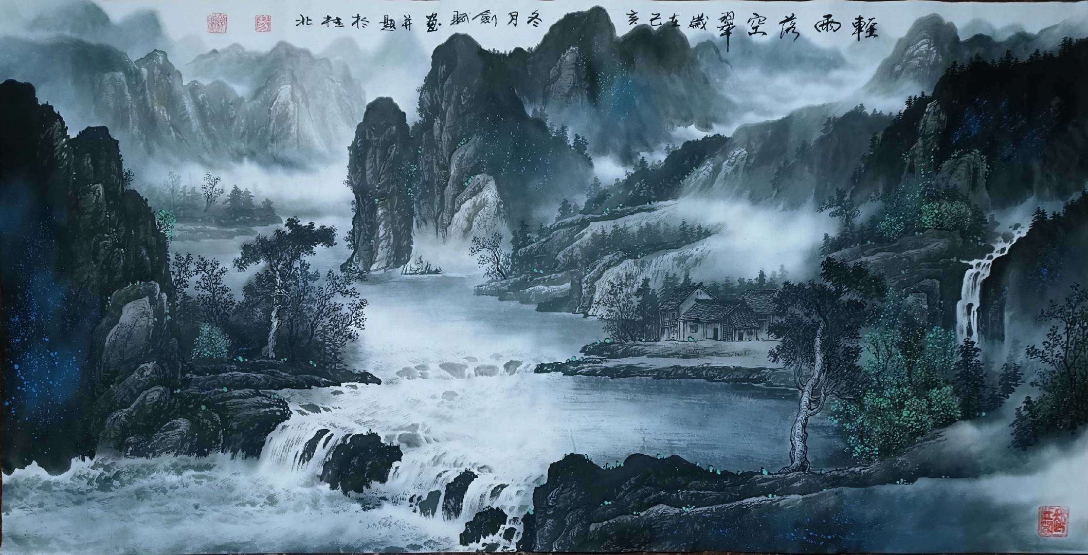 易剑赋彩墨山水画多少钱一平尺