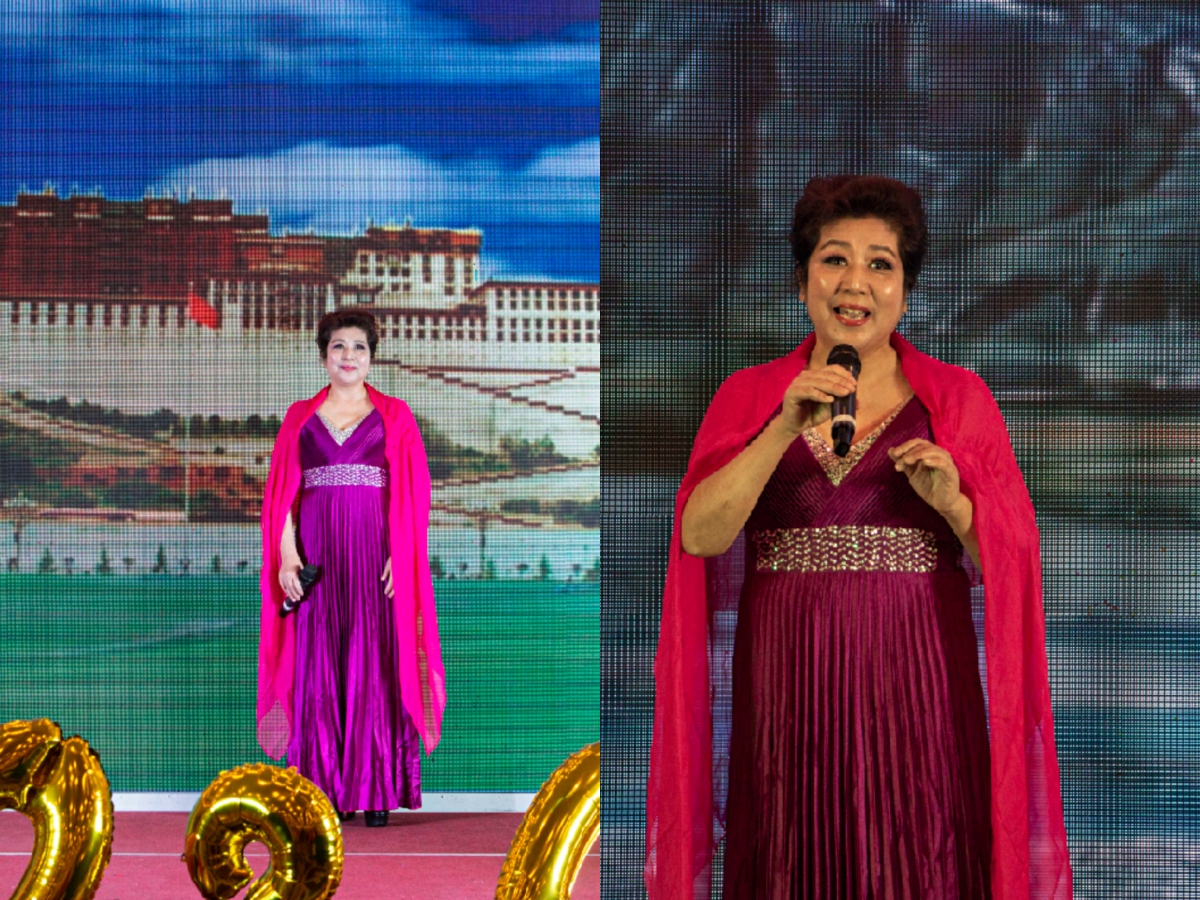 歌曲独唱《草原夜色美》表演者:张惠《马扎功》表演者:张燕等走秀