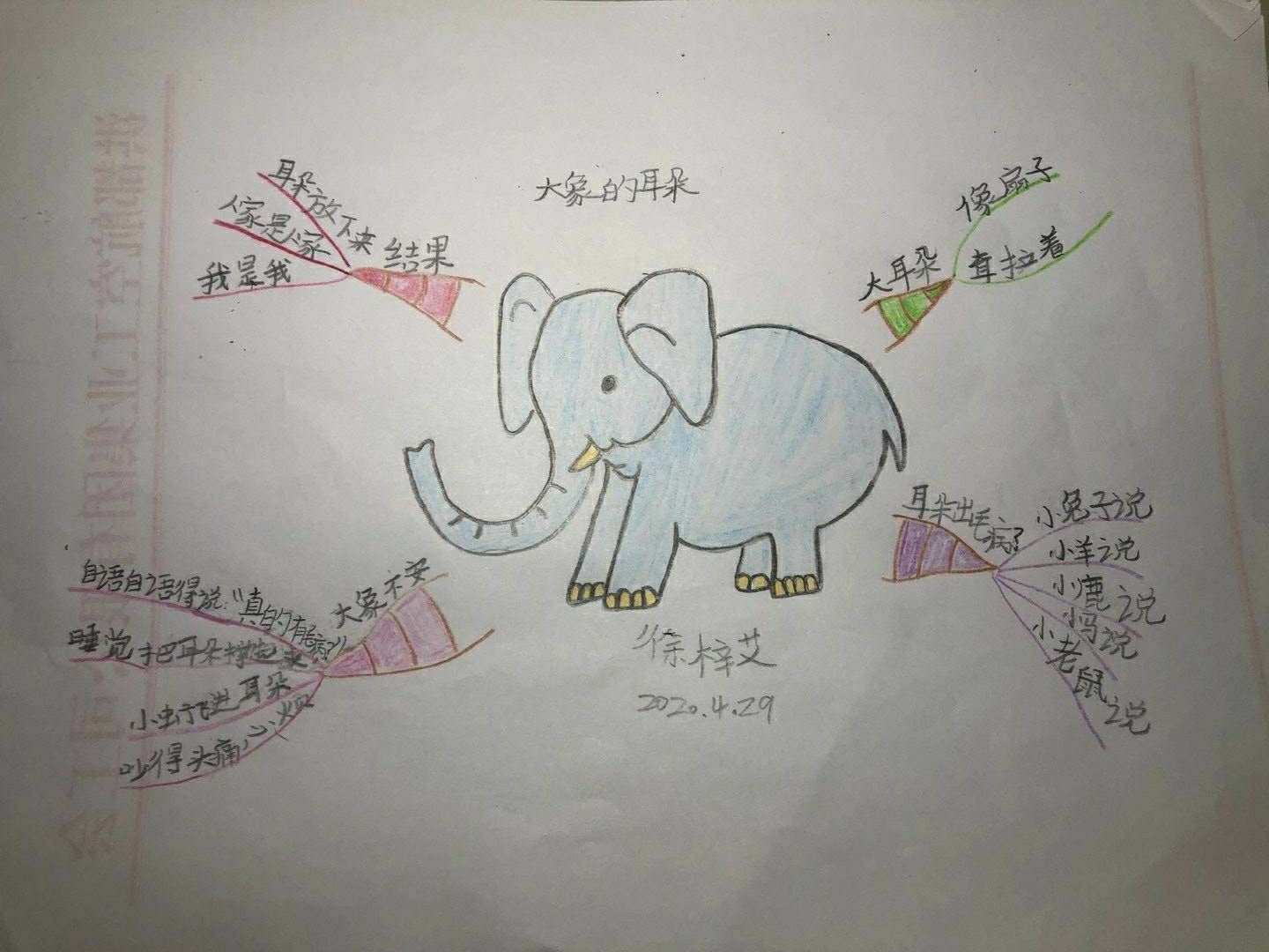 大象的耳朵思维导图