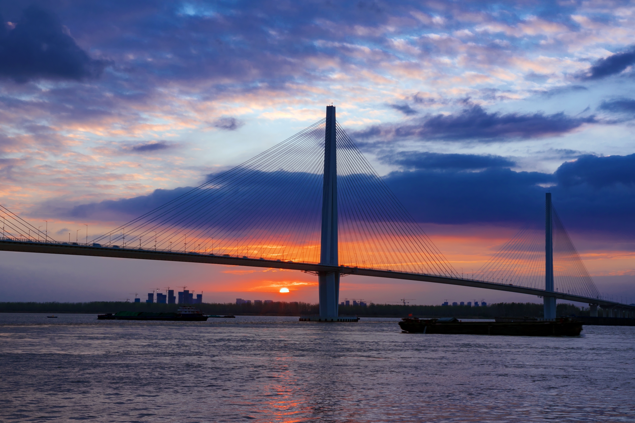 夕陽下的長江五橋(首發)