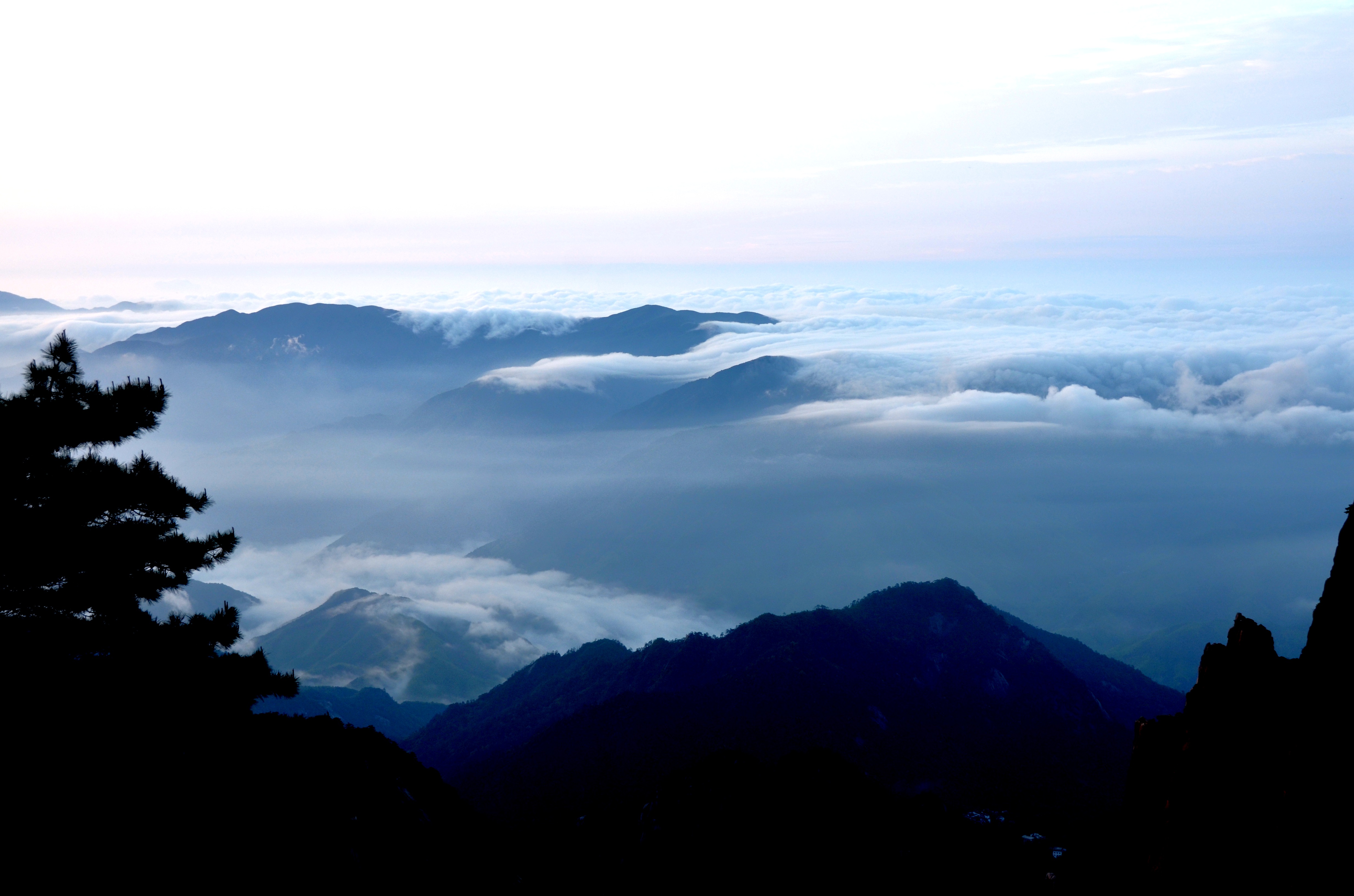 祖国山河壮丽风景如画短片黄山风光欣赏摄影玛河石