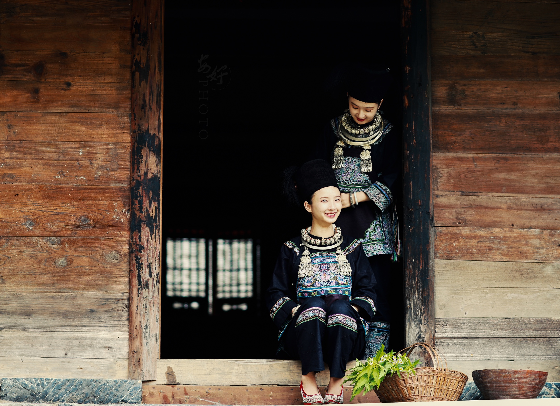 荔波摄影协会水旅姑娘拍摄活动出镜孪生姐妹摄影安好场景水甫水族寨