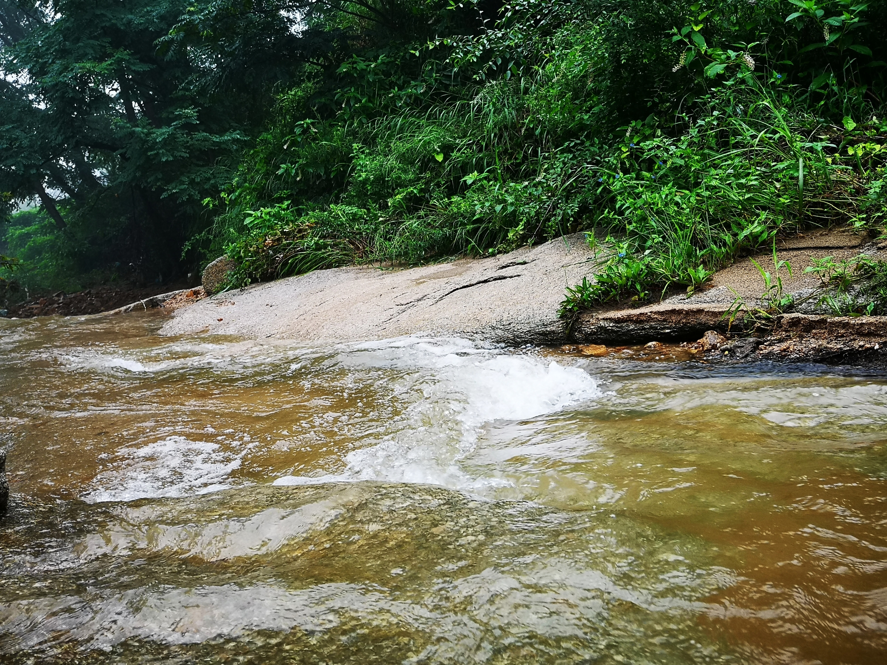 俚岛镇王家山的水欢快地流淌在僻静的山沟沟里