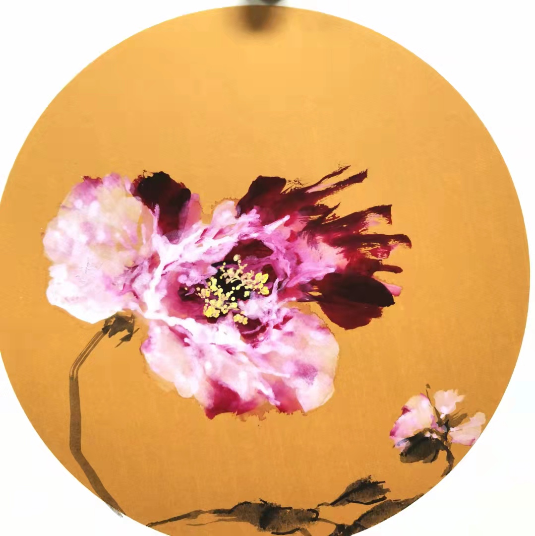 【首发】世界第一牡丹画家张志文《牡丹画》三