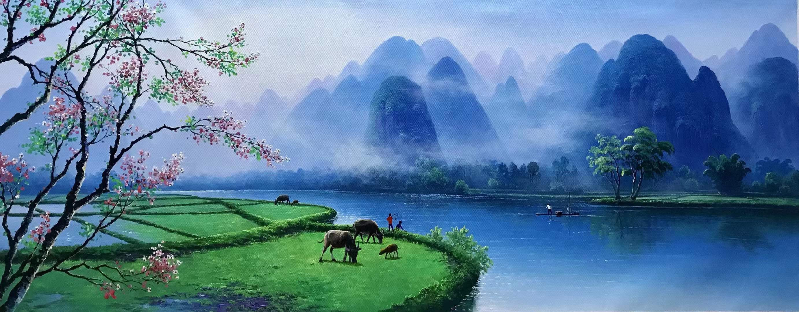 龙蟠老师精品山水油画欣赏