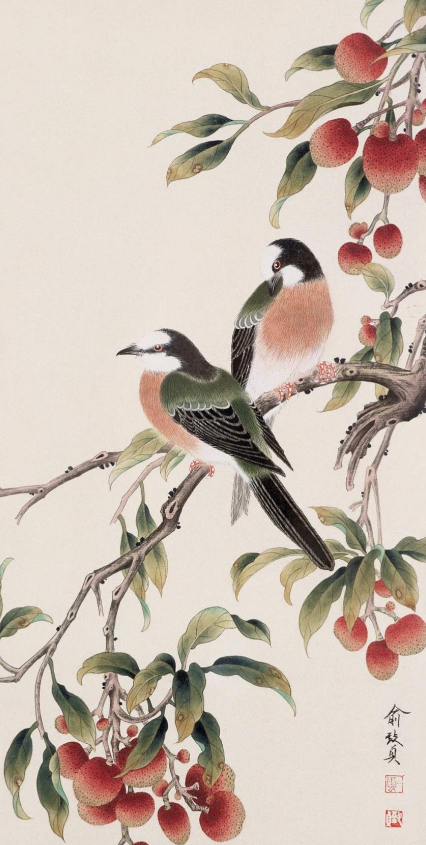 中国著名工笔画女画家俞致贞花鸟作品赏析