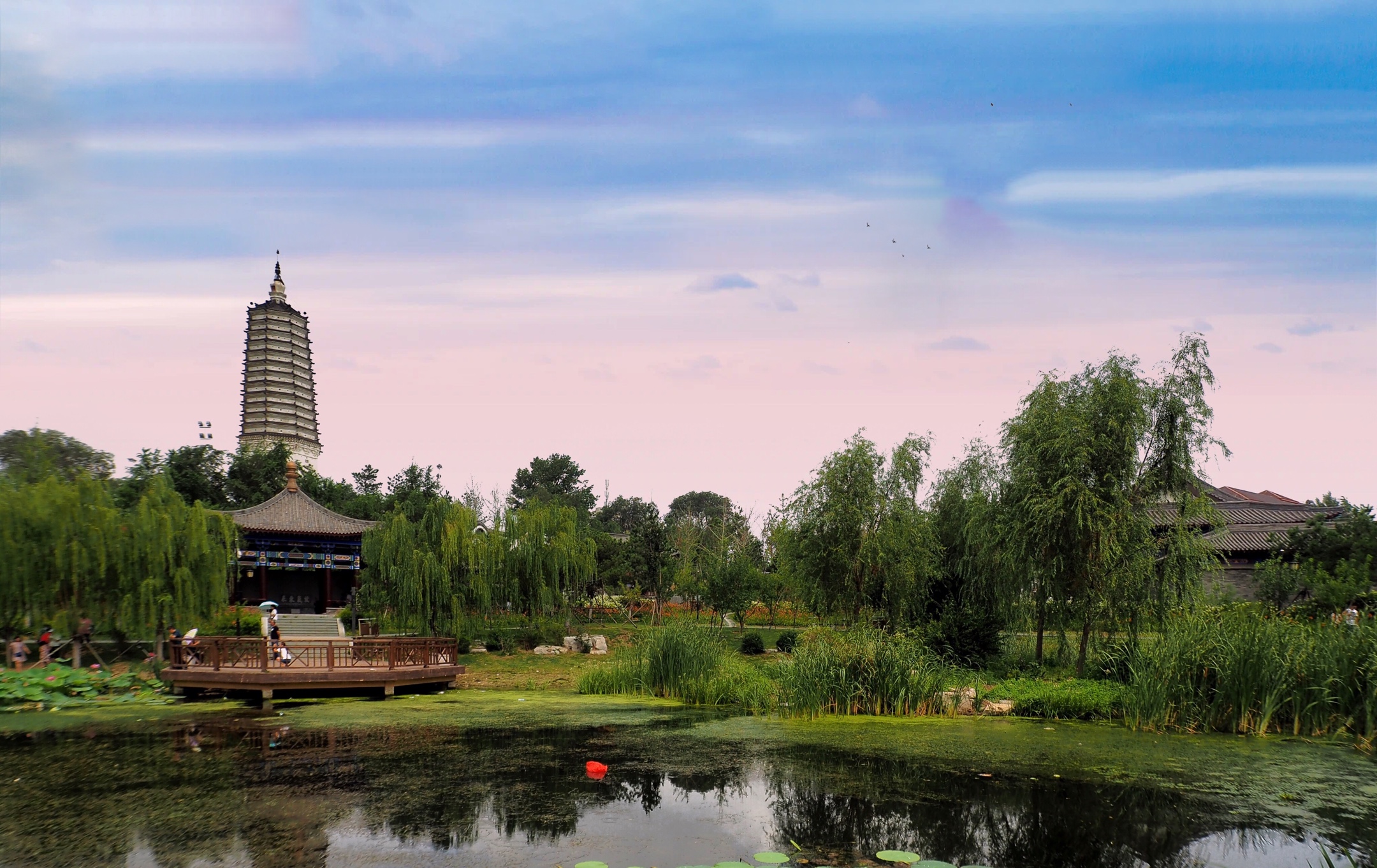 盛京八景之一塔湾夕照