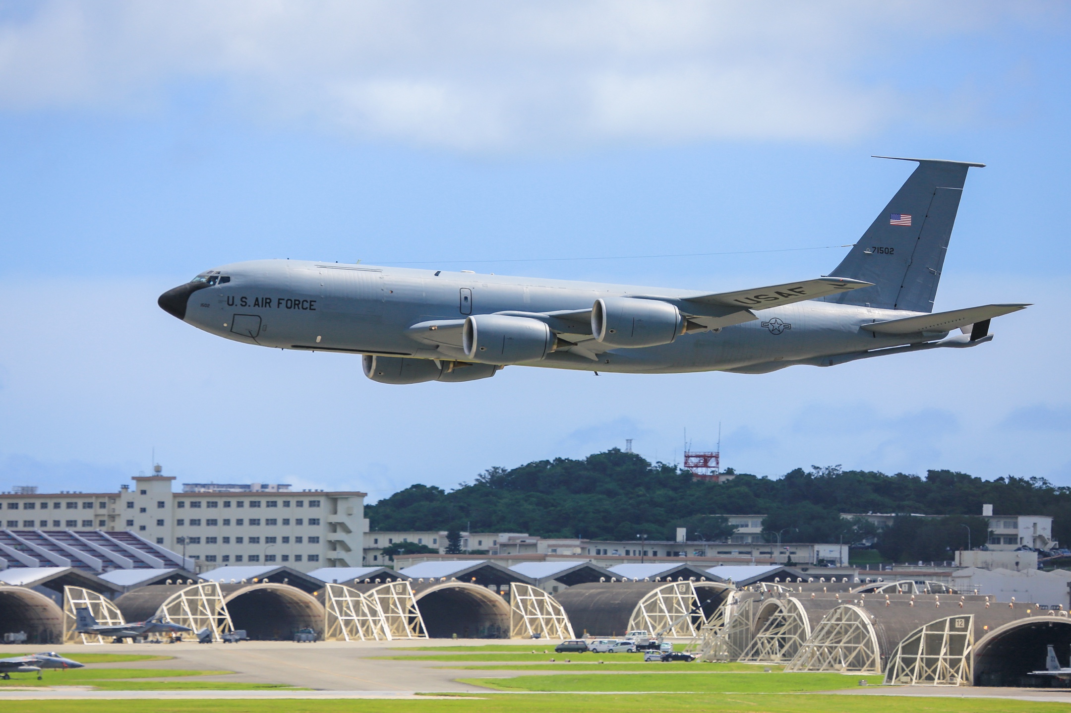 2018914旅拍美国驻日本冲绳嘉手纳空军基地的各型军用飞机