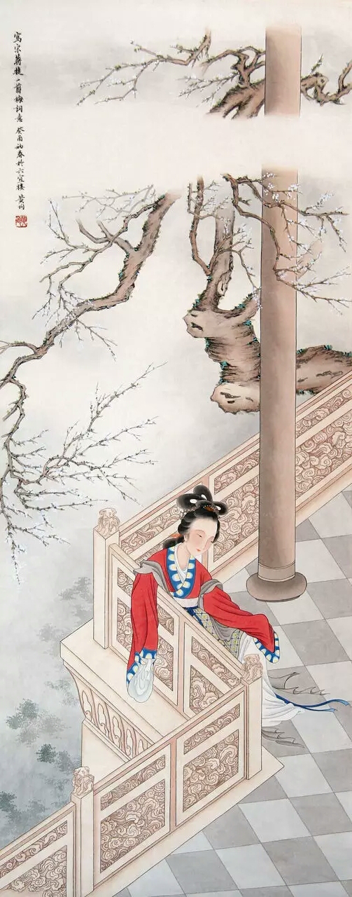 中国著名工笔画黄均大师仕女图精选画作赏析a篇