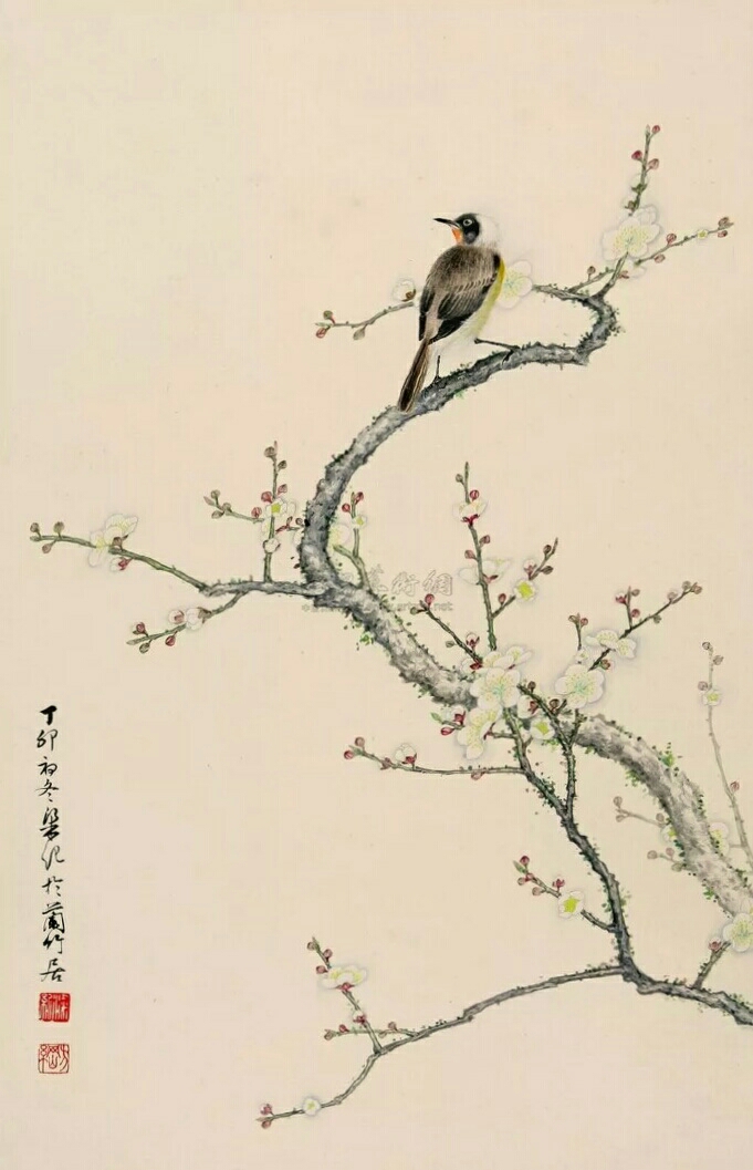 中国近现代画家梁纪花鸟画精选作品赏析