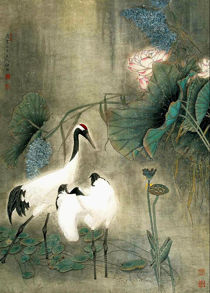 现代画师窦申清的仙声丽影鹤画堪为一绝