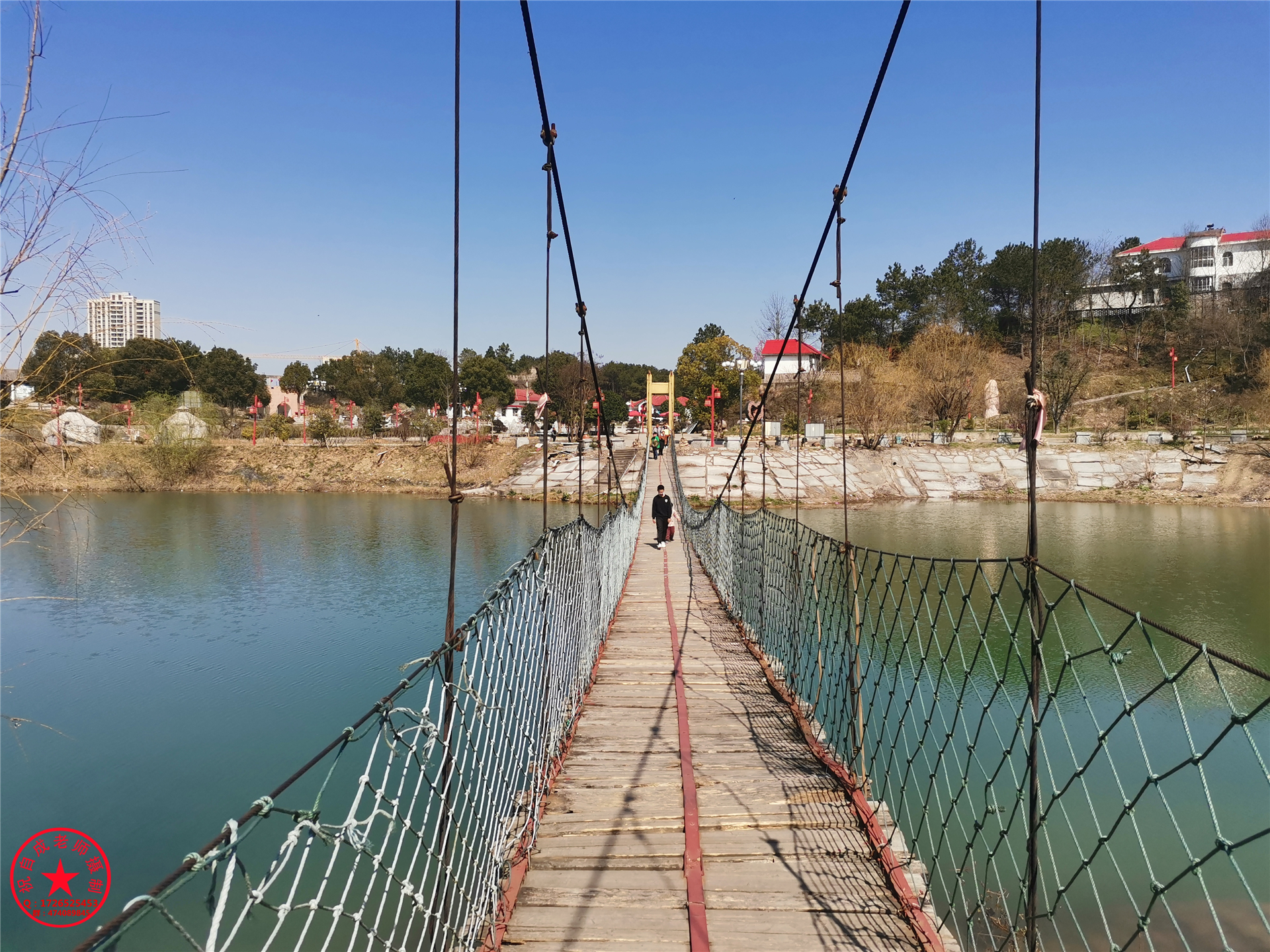 航拍蕲春县三江风景区