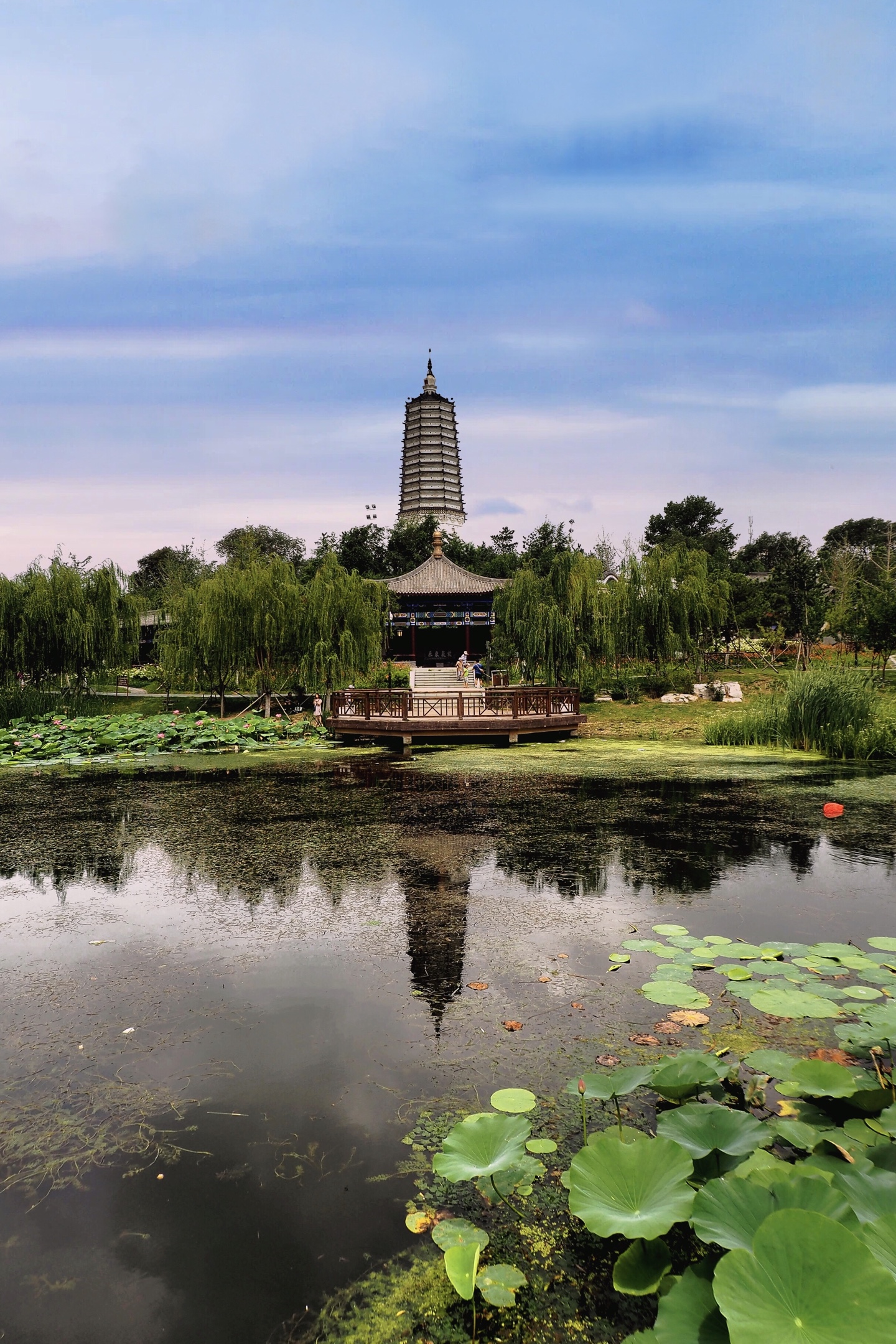 盛京八景之一塔湾夕照