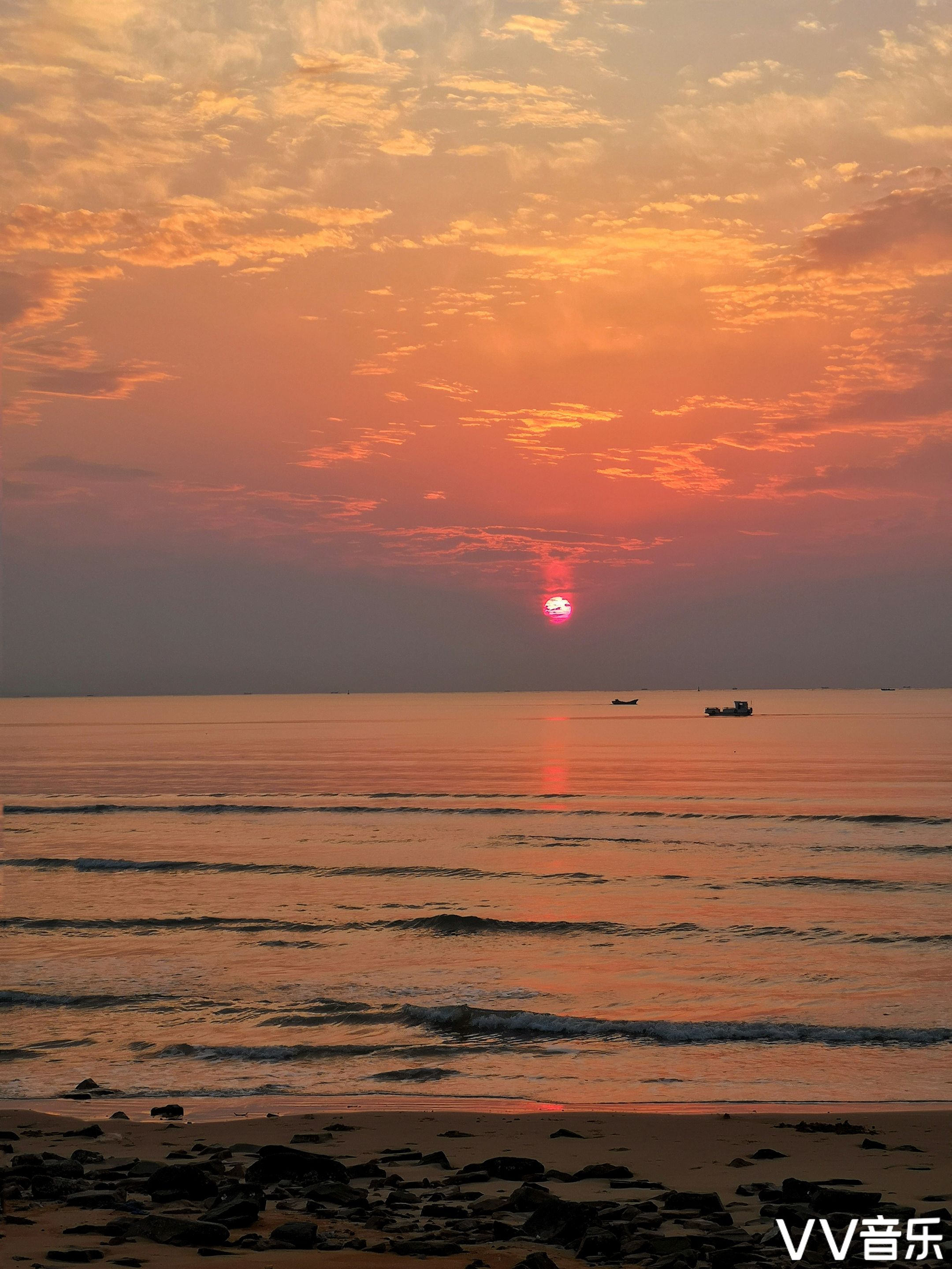 海湾夕阳醉