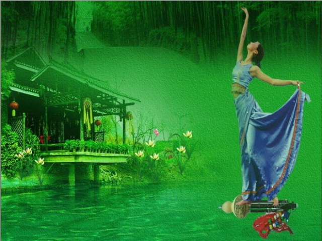 月光下的凤尾竹作者碑林路人